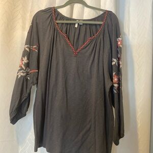 Cato Boho Cotton Tunic Grey